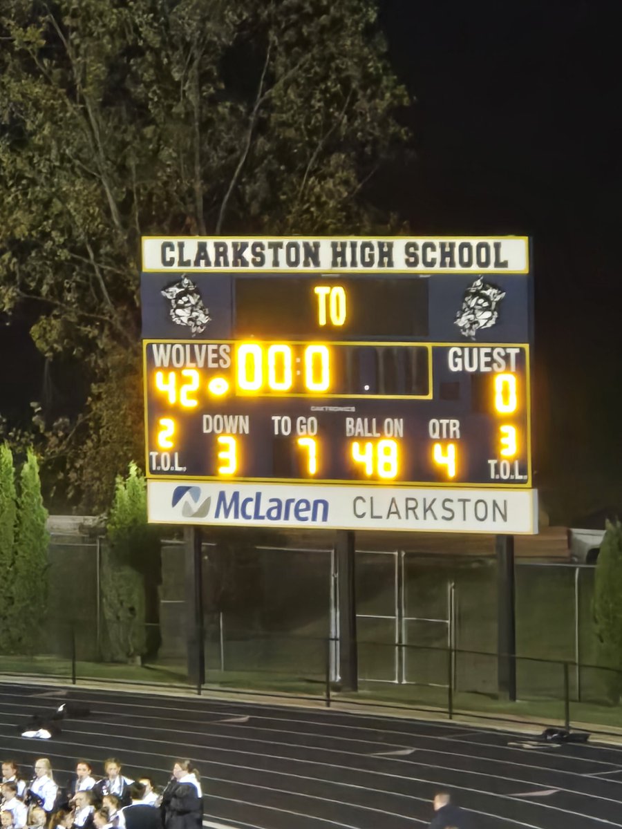 Varsity Football: #ClarkstonFootball (42) Eisenhower (0) Final  Wolves Win!!! Playoffs next week!