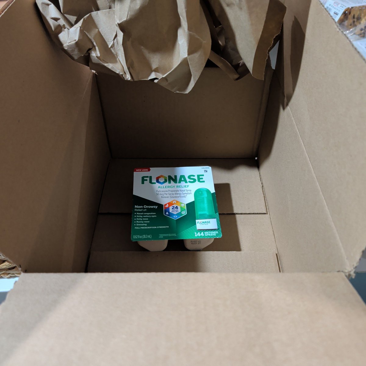 TheHern's tweet photo. Man what a waste @Target. Huge box for one little pack of allergy meds. https://t.co/EWOESGm1DB