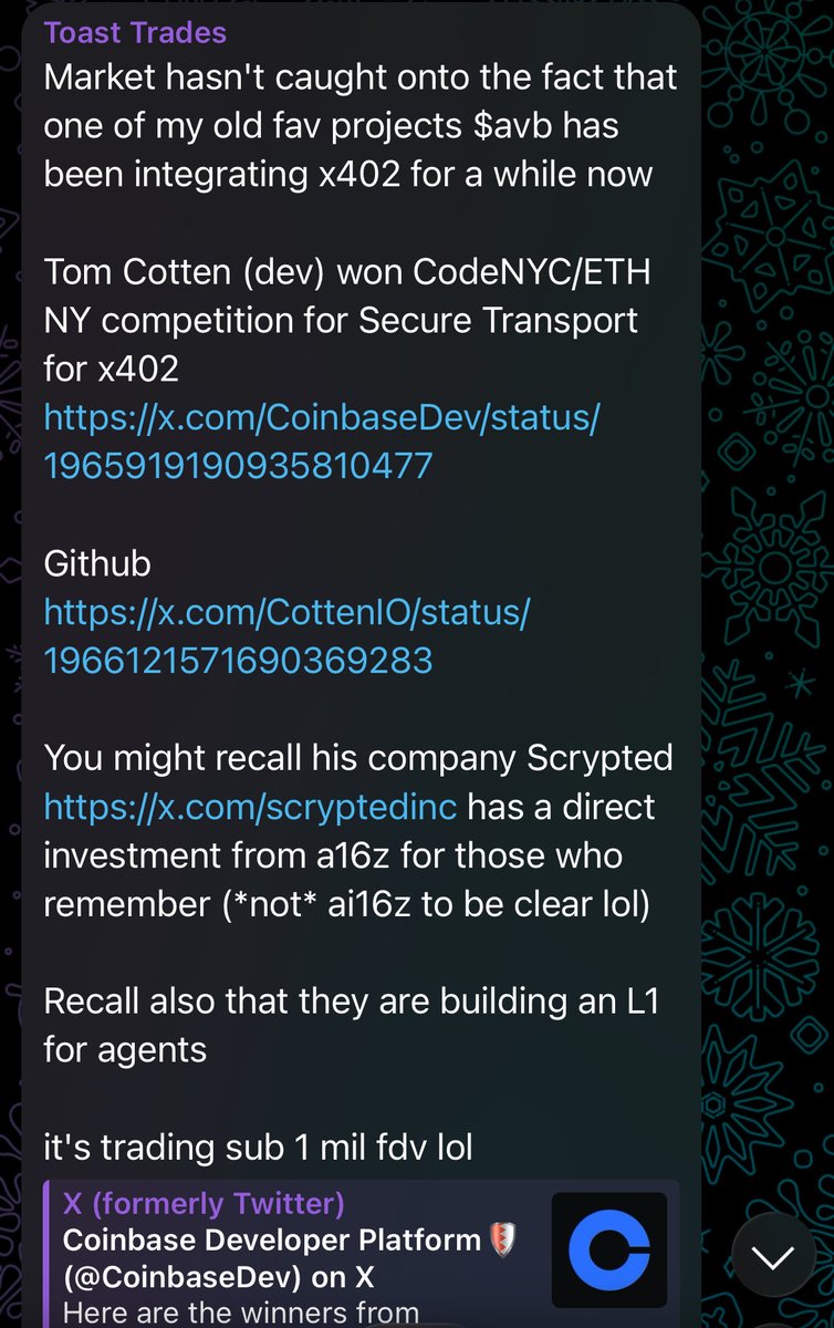 crypto_wallet4's tweet image. Got in $avb 900k send it to 30mil ASAP. 

x402 thanks @avocado_toast2 for the Alfa.