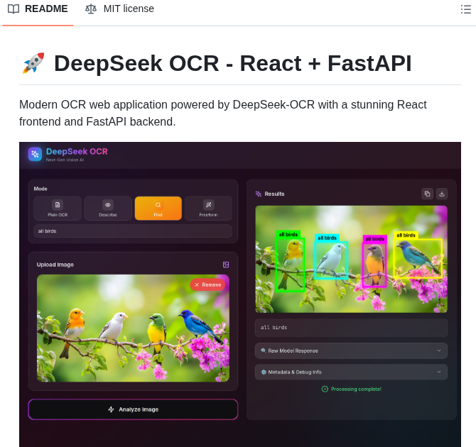 tom_doerr's tweet image. An OCR web app to extract, find, and describe text