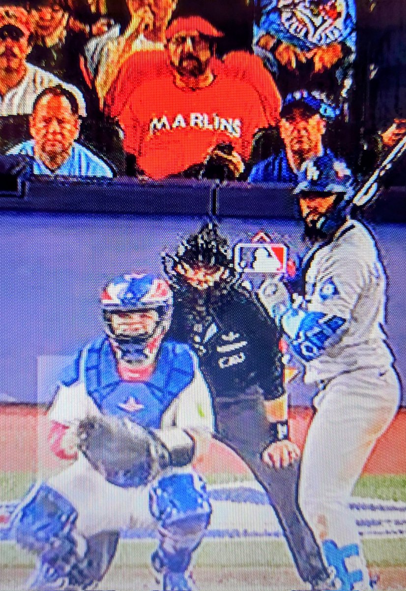 SalTheSignguy's tweet image. ... Is it Me ... Or Does Marlins Man Look Boxed ... #EDIBLES  ... @MLB  ...