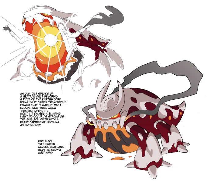 well i did my best at making a Mega Heatran design