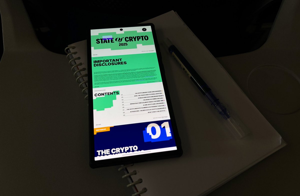 Morning newspaper ❎
State of crypto 25 by <a href="/a16zcrypto/">a16z crypto</a> ✅

gm y’all
