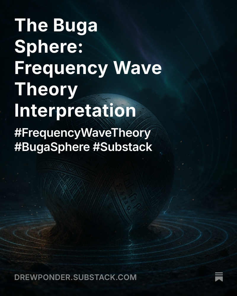 drew_ponder's tweet image. The Buga Sphere: Frequency Wave Theory Interpretation

#FrequencyWaveTheory #BugaSphere #Substack

open.substack.com/pub/drewponder…