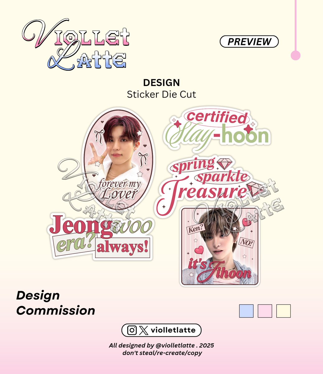 violletlatte's tweet image. ⚊ result #resultviolletlatte

• Sticker Die Cut

designed by @violletlatte 
thank you for order!

 #zonauang #designcommission