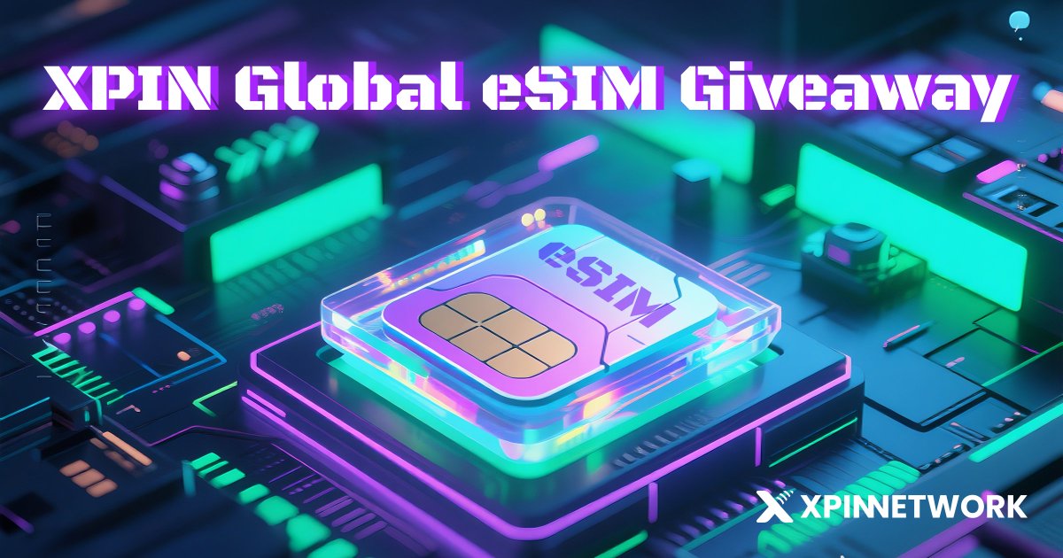 🚀 <a href="/XPINNetwork/">XPIN Network🛰️</a> brand-new MiniApp &amp; Telegram channel are LIVE! 🌍 Join the party and enter eSIM Giveaway!
🎁 Prizes: 10 x XPIN Global eSIM (100GB data, 365-day validity, borderless access in 149+ countries, Valued at 298 USDT)!

How to Enter:
✅ Follow <a href="/XPINNetwork/">XPIN Network🛰️</a>
✅ Join XPIN
