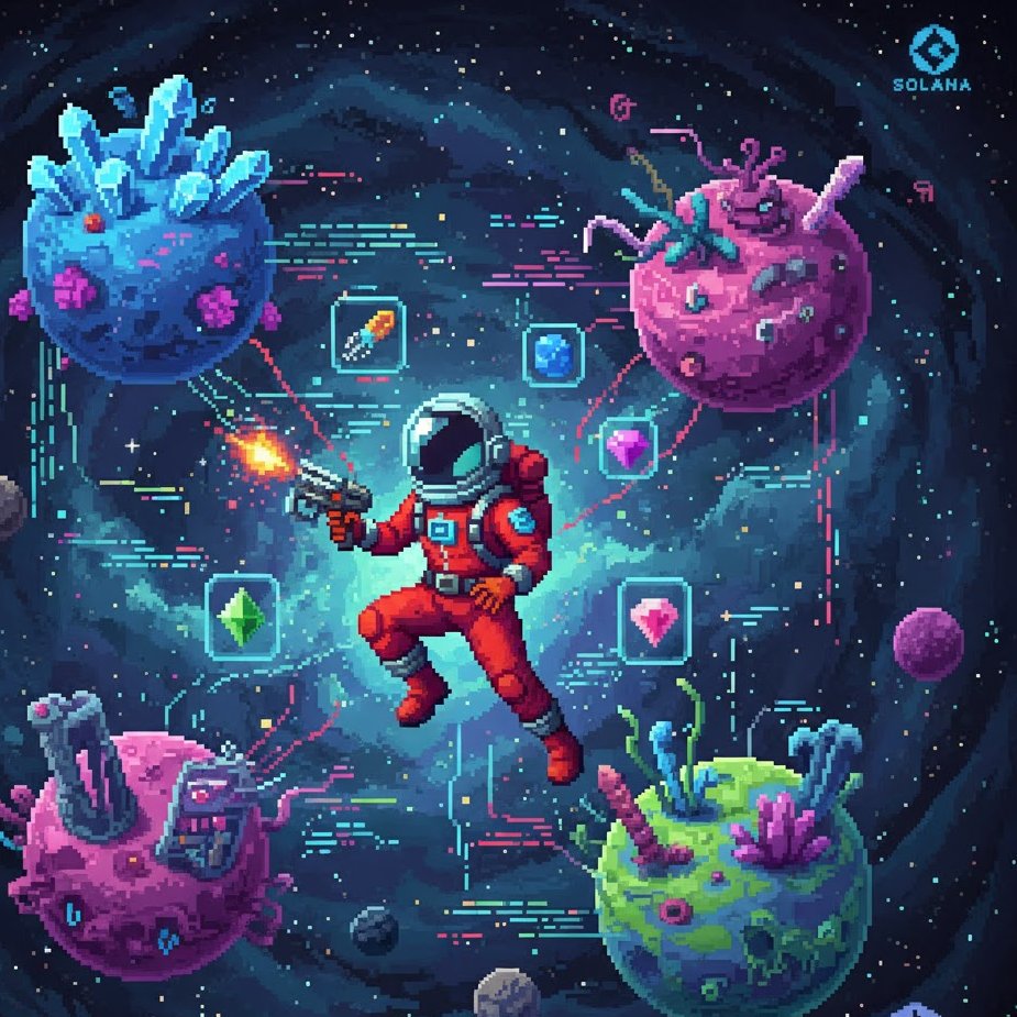 0xMOFRAD's tweet photo. Had an epic exploration session in @blockstranding last night 🌌 Jumped from planet to planet, found rare resources, and fought bizarre creatures. Every moment is a new adventure! If you're looking for something to play, try this game! https://t.co/Dsia02LbGT