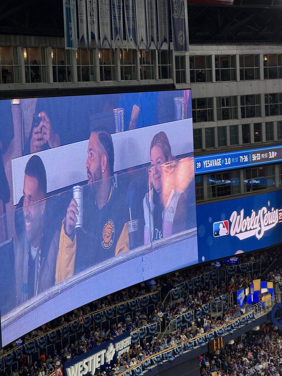 .<a href="/Drake/">Drizzy</a> is in the house for Game 1! 

#WorldSeries