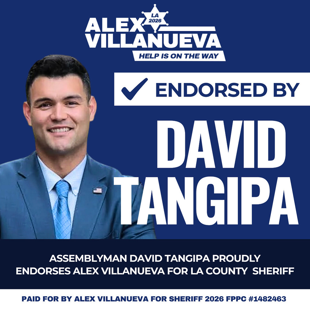 I’m very grateful for the endorsement of Assemblyman David Tangipa, a true independent voice in the legislature. #helpisontheway