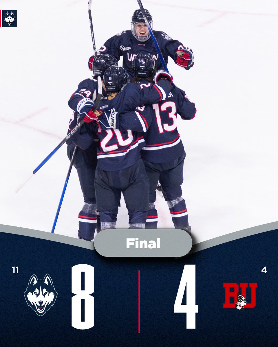 WHAT A NIGHT FOR THE HUSKIES IN BOSTON❄️🏒🚌