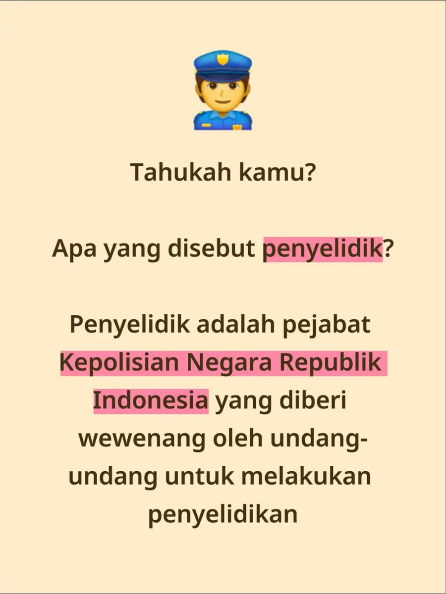 elzaelanii's tweet image. Mungkin kamu pernah mendengar atau membaca istilah penyelidik namun terkadang keliru memaknainya. nah ini.
Semoga bermanfaat ⚖️🔥🌹✨️
#opinion #penyelidik #proseshukum #quotes #trending #Twitter
