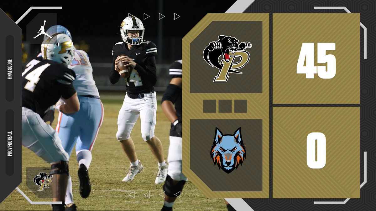 PANTHERS WIN! Providence dominates in a 45-0 victory over Ballantyne Ridge! Outstanding performance by our Panthers on both sides of the ball! #PantherPride #OneProv 

NEXT WEEK: THURSDAY 7P HOME VS AK

<a href="/providence/">Providence</a>.panthers
Photo: @shotbystaff