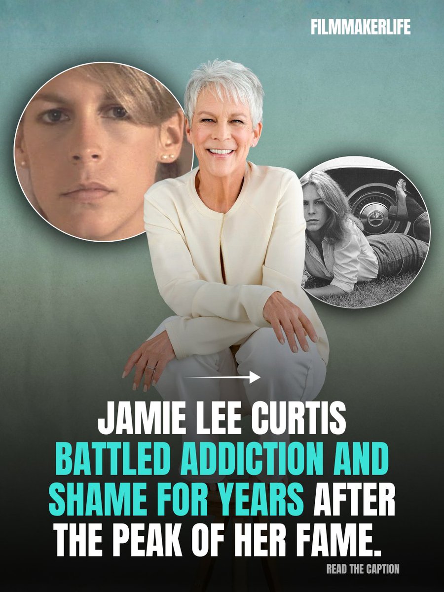 FilmmakerLife_'s tweet photo. From Hollywood icon to personal triumph 🌟🎬 Jamie Lee Curtis faced years of addiction and shame after reaching the height of her fame. 
•
For more, visit:
https://t.co/AKaywFoTnd
•
#FilmmakerLife #JamieLeeCurtis https://t.co/erYK2cpvn6