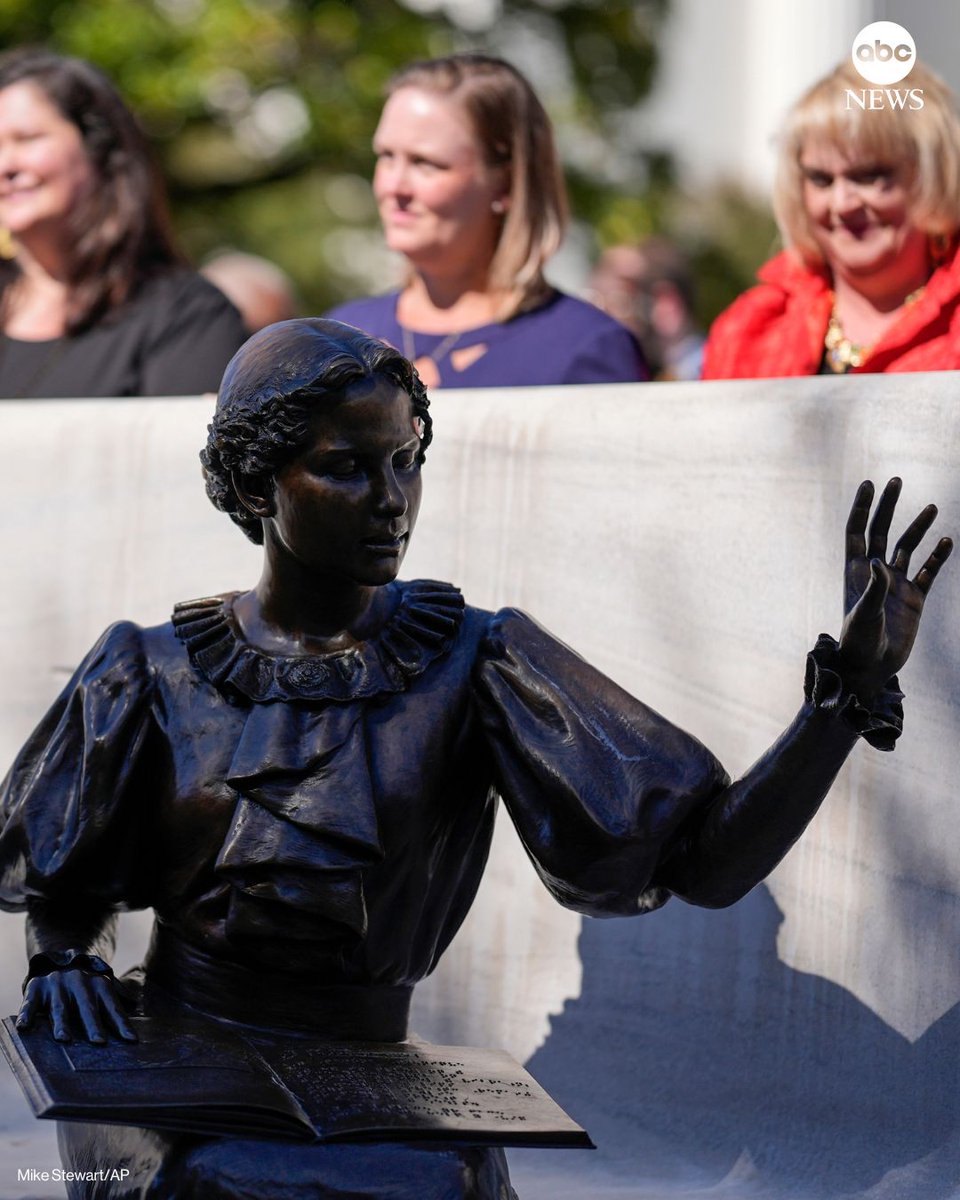 Statues of Rosa Parks and Helen Keller — pivotal figures whose advocacy helped dismantle racial segregation and promote the rights of people with disabilities — have been unveiled on the grounds of the Alabama Capitol. abcnews.link/xdETbZk