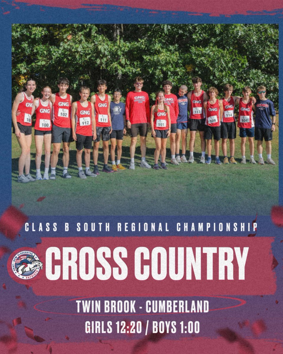 Best of luck to our cross country runners tomorrow!

If you are in the area, swing over to Twin Brook to cheer on the Patriots as the team makes a push for states!

#PatriotPride