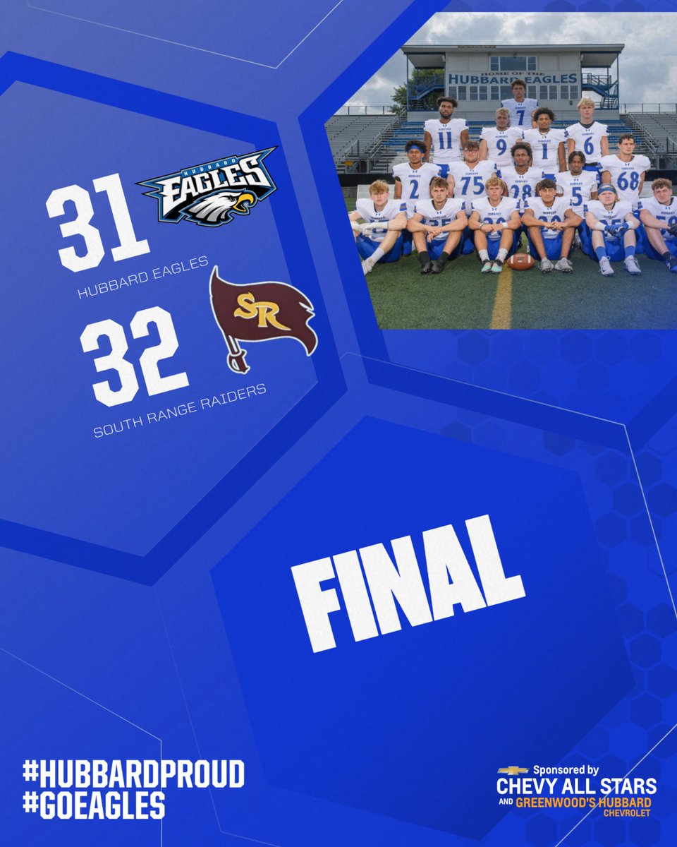 That's a wrap from South Range... 

#HubbardProud
#GoEagles

Thanks to Chevy All Stars and Greenwood's Hubbard Chevrolet for their sponsorship of our Social Media Platforms