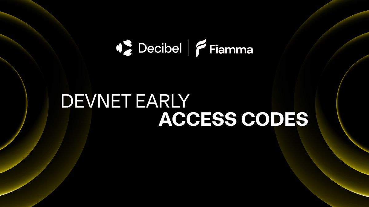 DecibelTrade's tweet image. Build what lasts. Build what’s open. Build what’s yours.
It only makes sense to give one of our ecosystem partners using Decibel Builder Codes, @fiamma_labs, 20 Devnet codes. It's important to us that projects/builders grow with us.
Follow their account and watch for their QT…