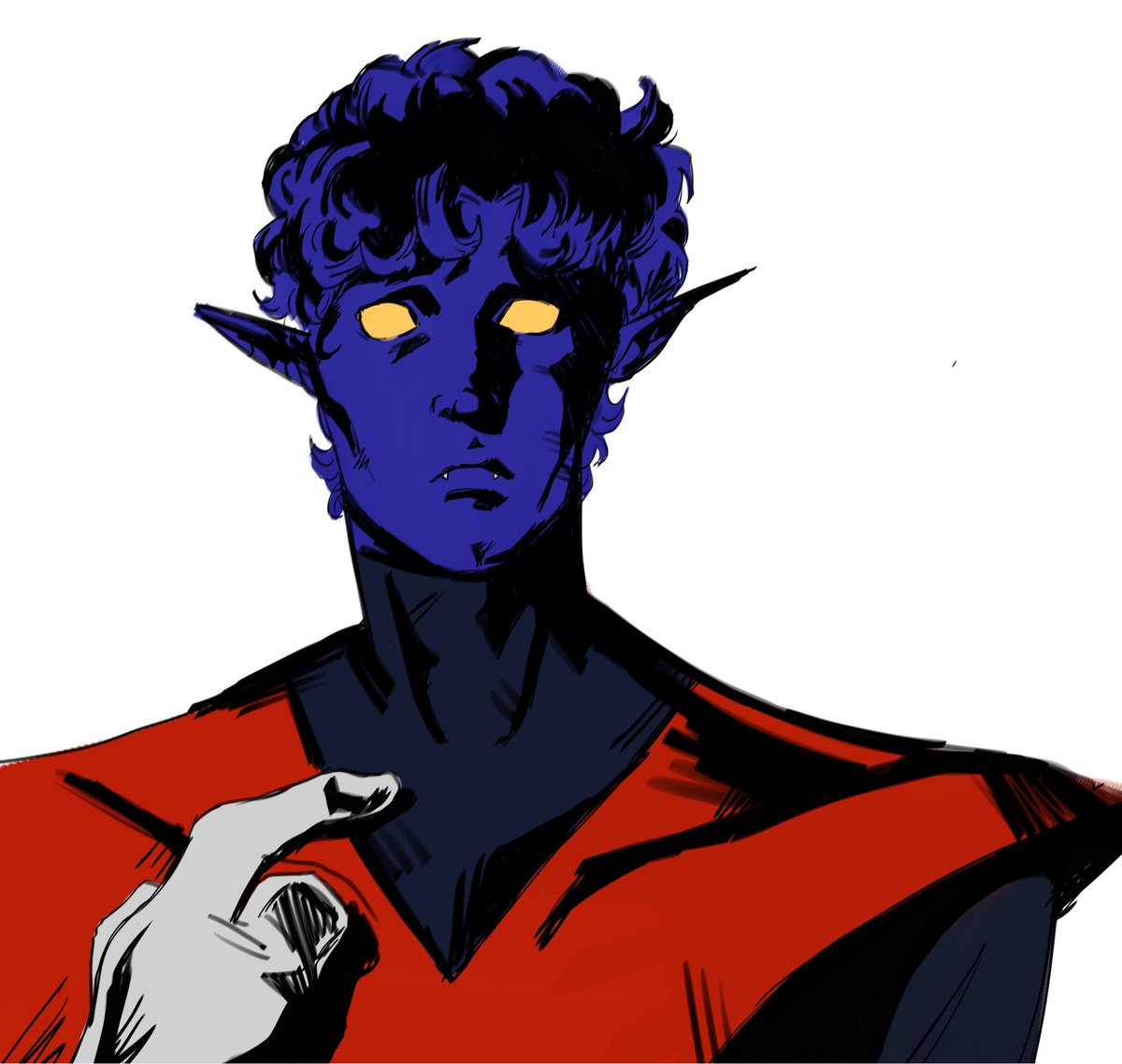 evil_sause's tweet photo. I wish he would EXPLODE #kurtwagner #nightcrawler #xmenfanart https://t.co/7nzVvG2Blk