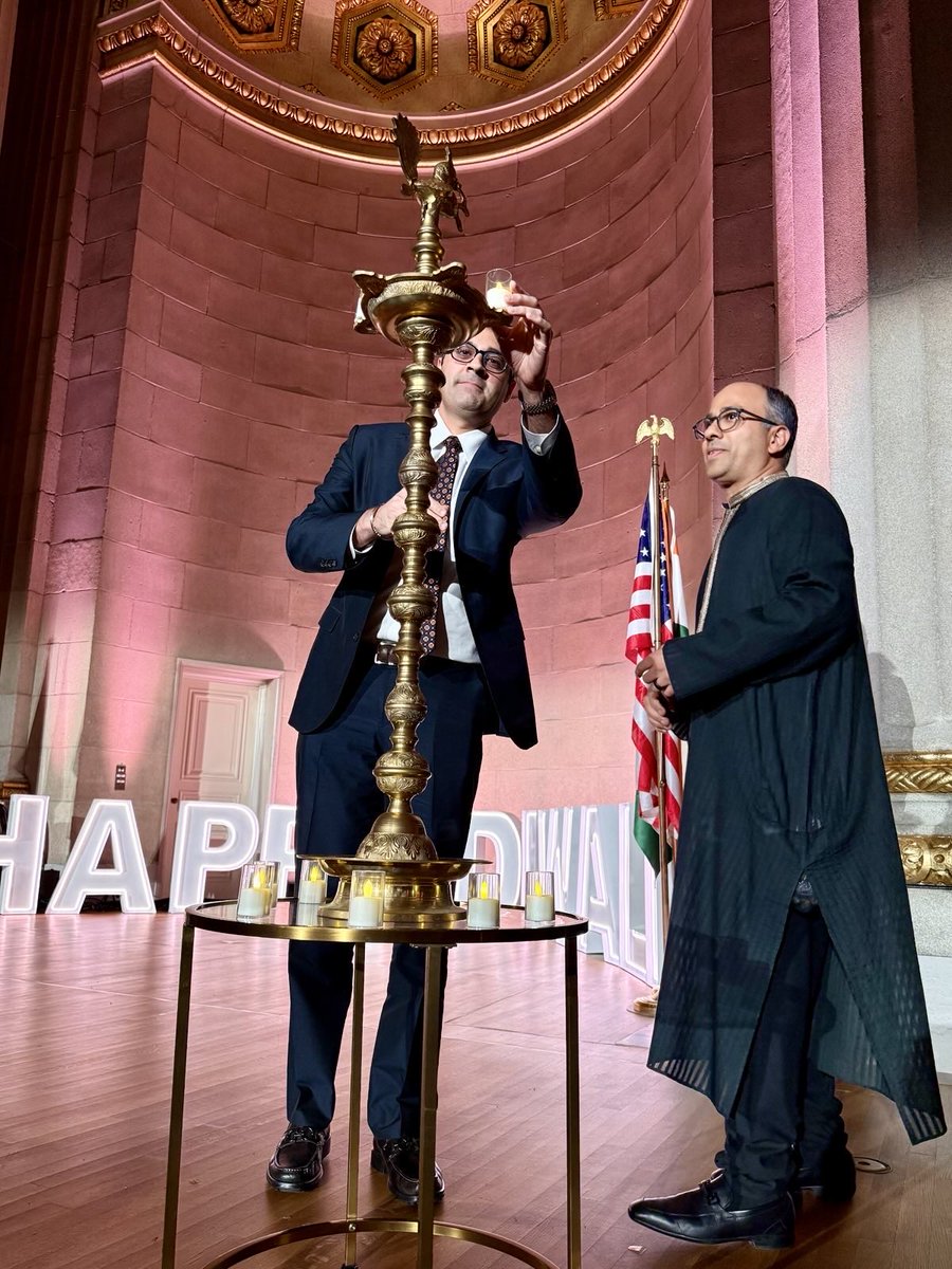 RickyGillCA's tweet photo. As President Trump said, Diwali is a timeless reminder of light’s victory over darkness. Thank you so much to the US-India Strategic Partnership Forum for the opportunity to provide remarks at a wonderful Diwali celebration this evening in DC. @WhiteHouse @PMOIndia @marcorubio @USAndIndia @IndianEmbassyUS @AmbVMKwatra