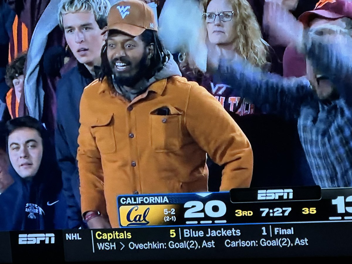 Tyler_Spara's tweet photo. Just saw Nicky Clicky on tv at the Cal Virginia Tech game! @nickturani https://t.co/W7aKh14NsH