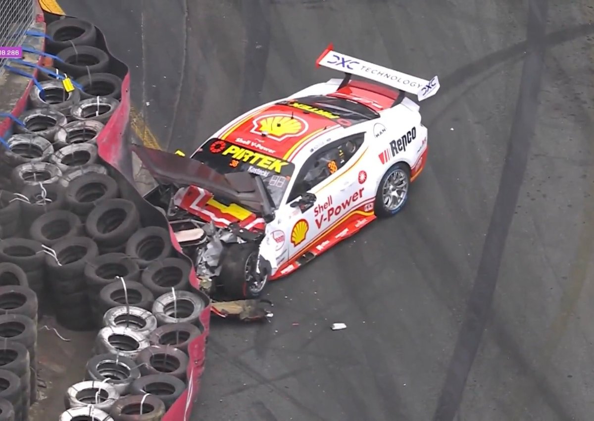 A huge qualifying crash for Brodie Kostecki on the Gold Coast. #RepcoSC #Supercars
