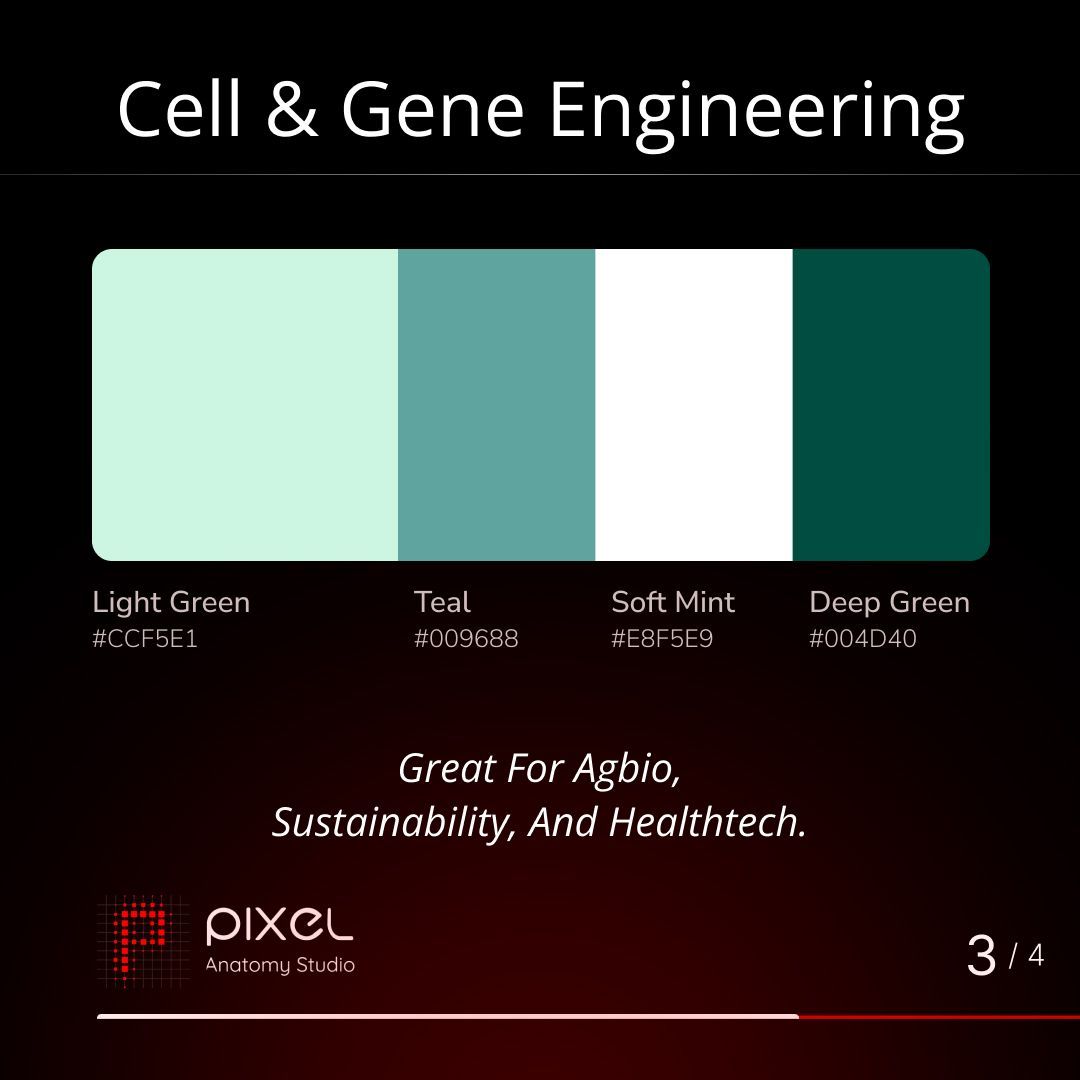 pixelsanatomy's tweet image. Colors speak before words do.
🔵 Trust
 🟢 Health
 🟣 Innovation

The right palette can make your biotech brand feel credible, modern, or bold.
 Here are 3 palettes that actually work 👉

#BiotechDesign #Branding