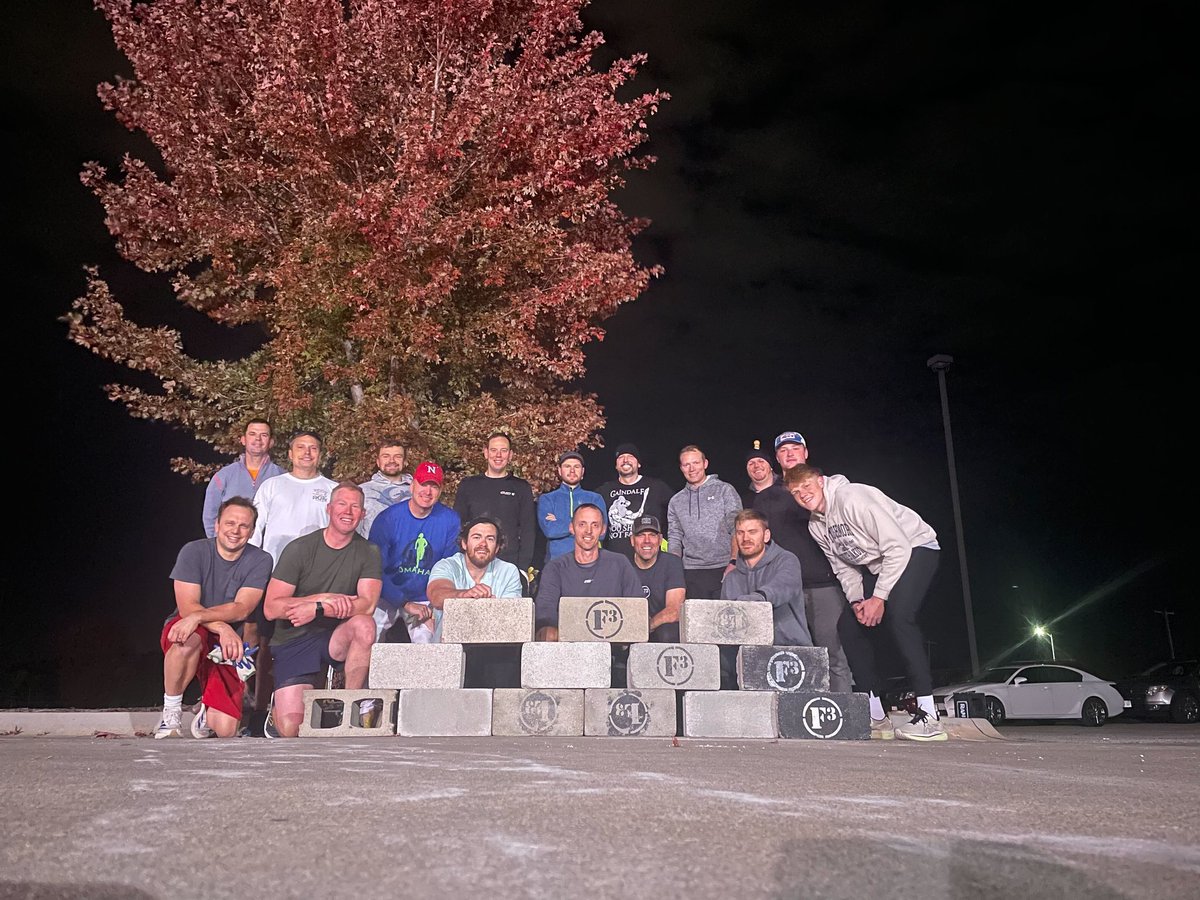 F3Lincoln's tweet photo. 17 High Impact Men showed up for Chino's "K-Pop Demon Style Hunter Style" beatdown! 😈🎤💪🏼 Welcome to Sparta, Stall.  Welcome to F3, Draper and Jazz Flute! https://t.co/qxNgxbsiVv