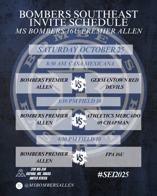 Come watch me in Oxford at the Bombers showcase! <a href="/CoachMeleah/">Meleah Howard</a> <a href="/coachbeall07/">Amber Adcock Beall</a> <a href="/JC_CoachTDEW/">Tori Dew</a> <a href="/Plummer_07/">Plummer</a>