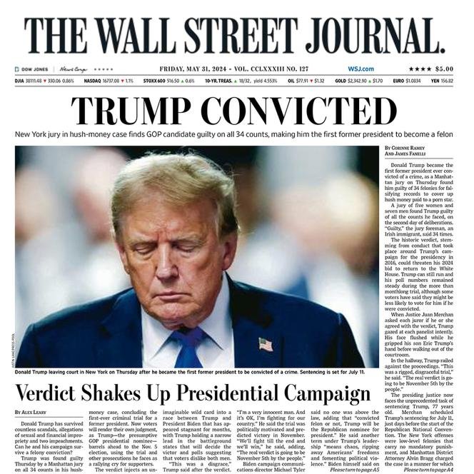 Sólo pasaba a recordarles que el que sí es un delincuente convicto es <a href="/POTUS/">President Donald J. Trump</a> <a href="/realDonaldTrump/">Donald J. Trump</a>