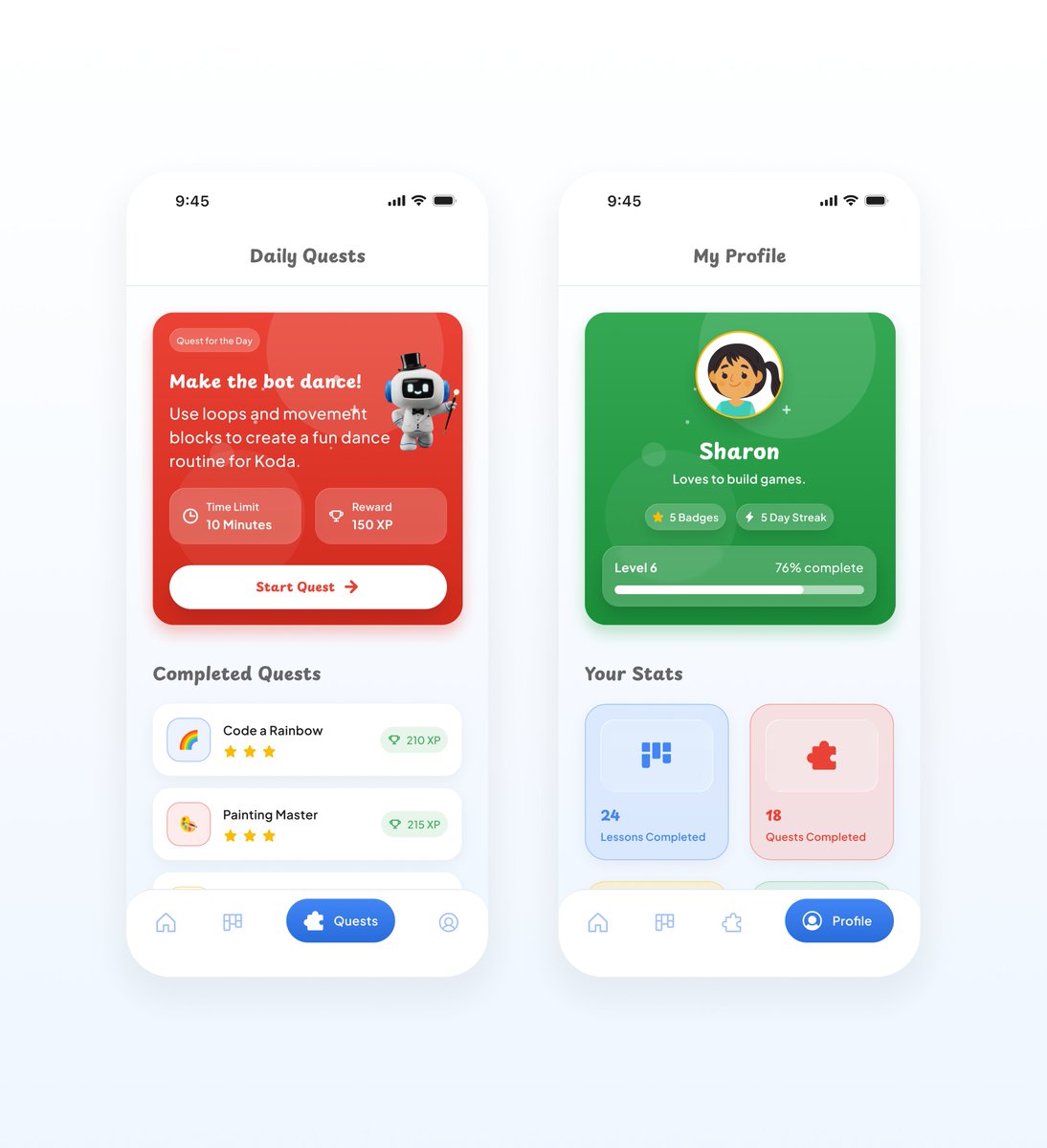 Chisomm_Favour's tweet image. Just wrapped up the Stage 1 HNG Design Challenge, Koda Jr, a coding app that helps kids learn programming through fun lessons, quests, and rewards.
Built with a simple goal; make learning to code feel fun. 😉
#UIDesign #HNG