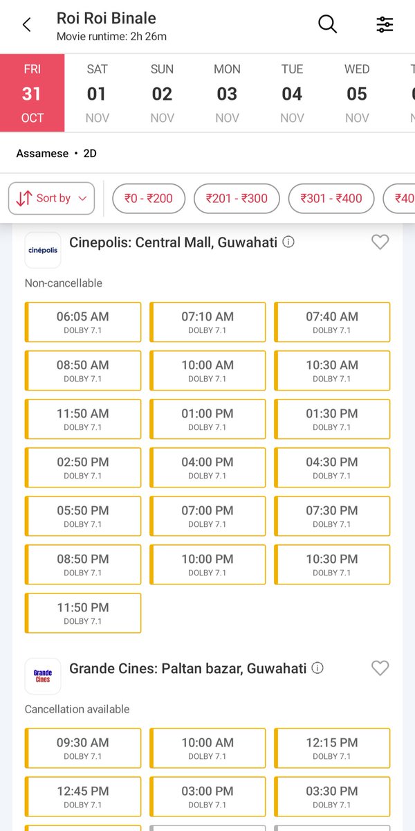Advance booking for Roi Roi Binale is open now .

Roi Roi Binale - A Zubeen Garg Musical 

#Zubeengarg #RoiRoiBinale
<a href="/CineplexMovies/">Cineplex</a> <a href="/PicturesPVR/">PVR INOX Pictures</a> 
<a href="/_PVRCinemas/">P V R C i n e m a s</a> #Assam
