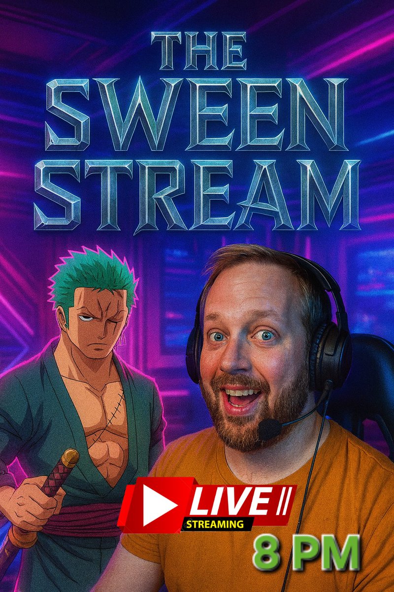 TheSweenStream's tweet image. 🎮 LIVE NOW – 8 PM 🔥
From dad jokes to killstreaks — this stream’s got it all.
Pure chaos, Canadian charm, and FPS plays that’ll make you yell LET’S GOOO! 💥

🟢 Join the madness ➜ twitch.tv/TheSweenStream

#TheSweenStream #LiveNow #TwitchAffiliate #CanadianGamer #NextLevelPlays