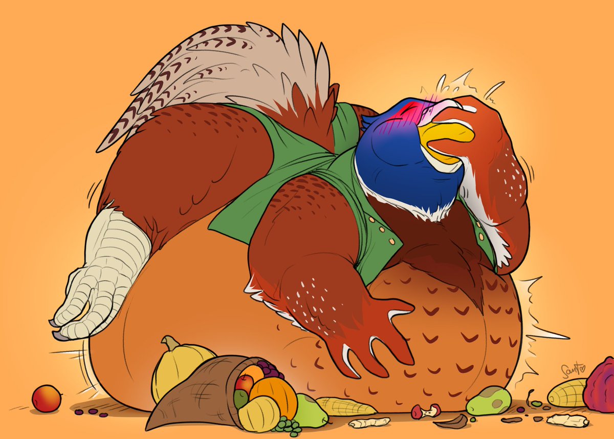 How lucky that Faisan happened upon a mysterious cornucopia with a seemingly endless supply of produce, a whole month before Thanksgiving!

Thanks to furaffinity.net/user/epicurean… for the series!