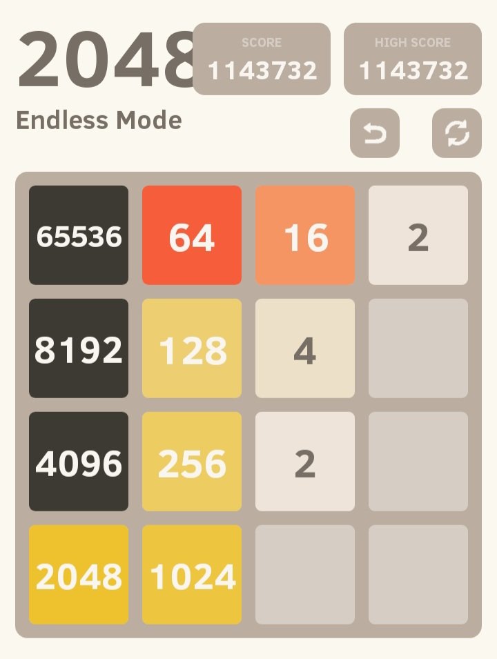 feels really great to 1) get to a score over 1 million 2) have the score be so big it breaks the UI a little bit. i dont think im gonna get to the 131k tile because you cant get anything wrong but man i am happy