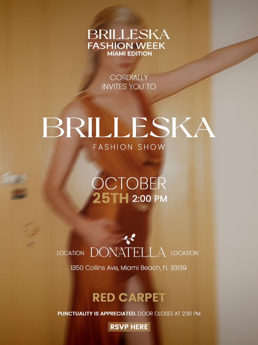 AleskaGenesis's tweet photo. ✨BRILLESKA FASHION WEEK MIAMI ✨
#FWBrilleska2025
#Brilleska https://t.co/wWO9U4TmGI