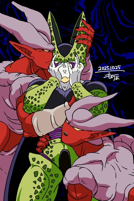 Favreeees's tweet photo. じいちゃんに下書き描いてもらった。
「ジャネンバハッピーセットです」だそうです。
セルさんが見た悪夢？それとも現実？
#ジャネセル #ハロウィン https://t.co/bJn7YP7EOj