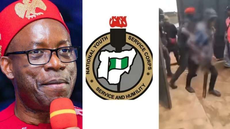 NigeriaStories's tweet photo. BREAKING NEWS: Six NYSC corps members in viral video have sued the Anambra State Government, demanding N1 billion in damages over their alleged assault and unlawful detention by operatives of the state vigilante group, Agunechemba. https://t.co/CxIdzdV6cf