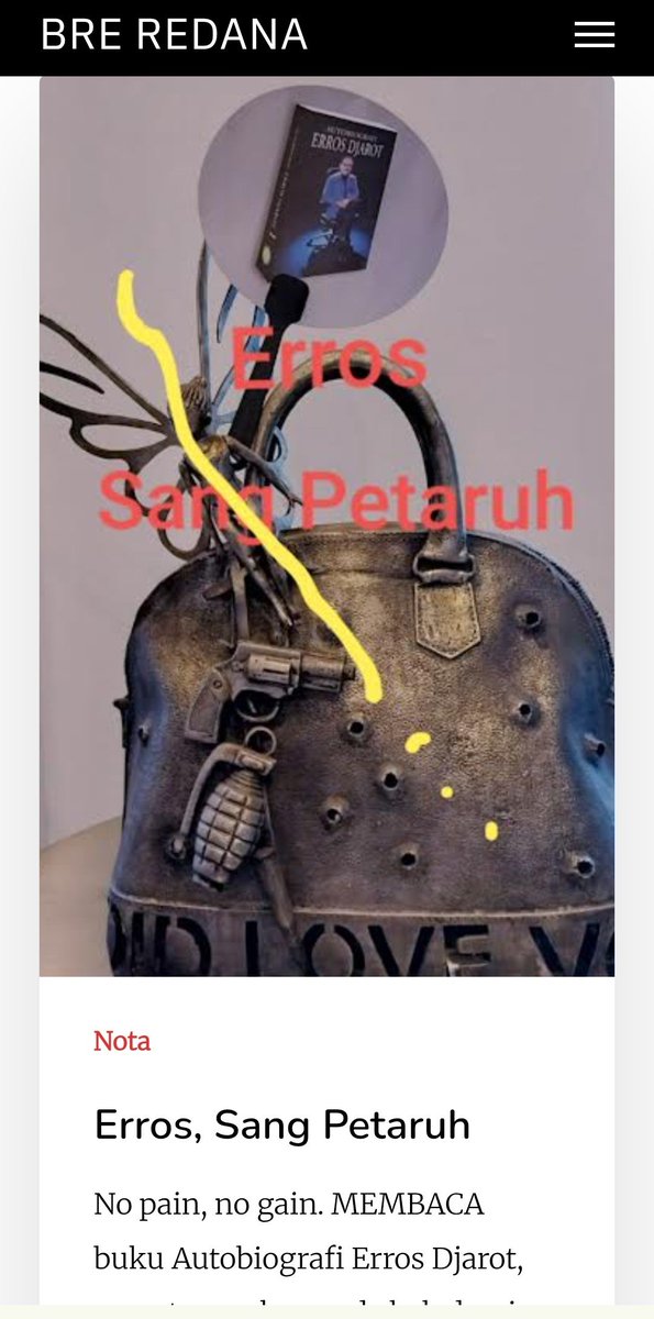 BreRedana's tweet image. Erros, Sang Petaruh – Bre Redana share.google/Awac19s7uoO35Z…
Happy weekend.  Selalu menyenangkan baca biografi @AdibHidayat @AgusMagelangan @pojokcerpen @jurubaca @mpujayaprema @ridooetoro1 @ninuk_pambudy @hariatm