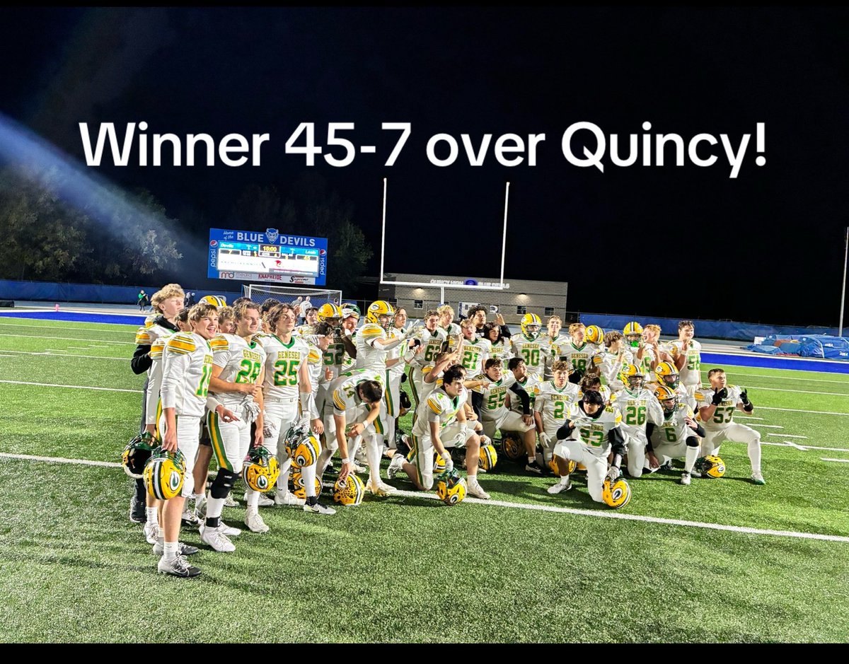 Jeremy Mosier (@jeremymosierghs) on Twitter photo Winner 45-7 over Quincy. On to the playoffs! Winner 45-7 over Quincy. On to the playoffs!
