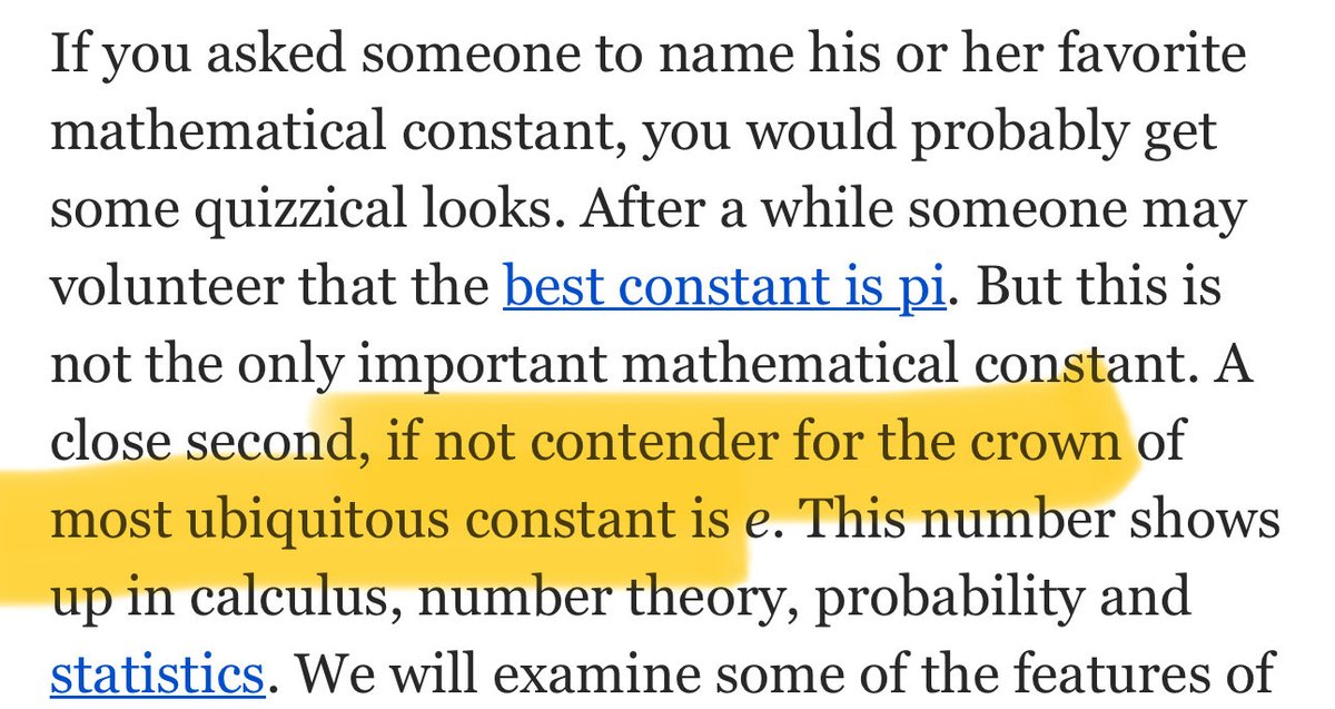 Nah fuck pi… e is where it’s at