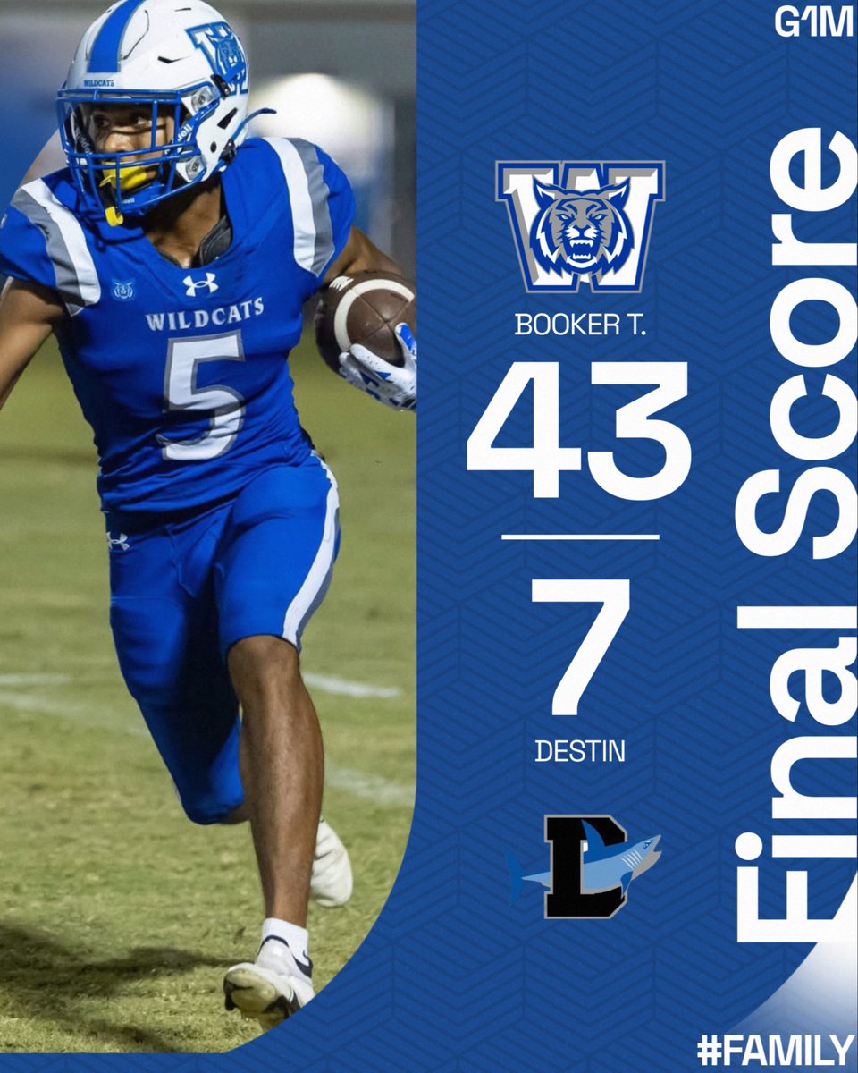 💥 💥 💥 Your Wildcats are moving on!!
#G1M #BuiltByBookerT #FAMILY 🌊🦾🔵⚪️
#HuntWithWildcats #RecruitBookerT