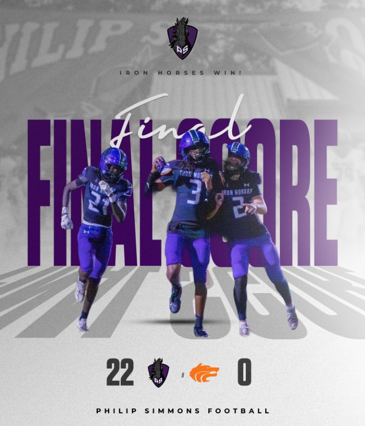 Final from "The Phil"! Your Iron Horses take down the Timberland Wolves, 22-0, in a Region 6AA showdown! The Iron Horses are back home next Thursday to face Andrews for the region title! #W1nTheDay