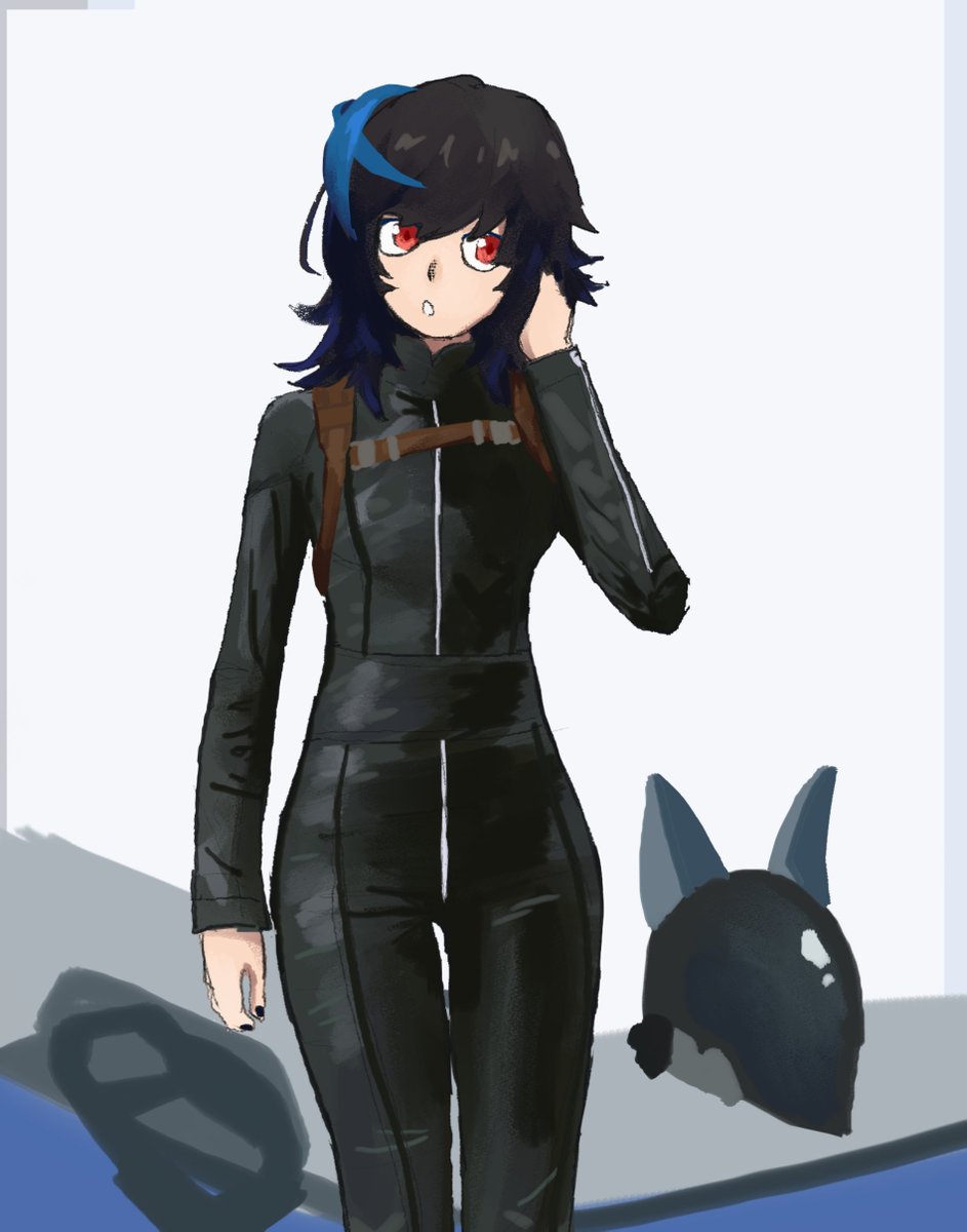 OKAYYYYY UMMM. I TRIED DRAWING IT. DO YOU GUYS SEE THE VISION???????? I REALLY HOPE SO😭😭😭😭😭I used a reference for the suit so i'm sorry if it doesn't look that good BUT I REALLY LIKE HOW SHE LOOKS... I THINK IT SUITS HER!!!!!! #GuiltyGearStrive #guiltygearfanart