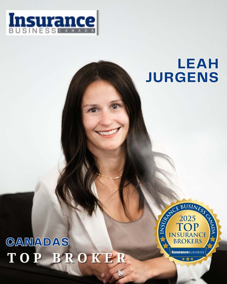 Congratulations Leah Jurgens for being named a Top Broker by <a href="/InsuranceBizCA/">Insurance Business Canada</a> !