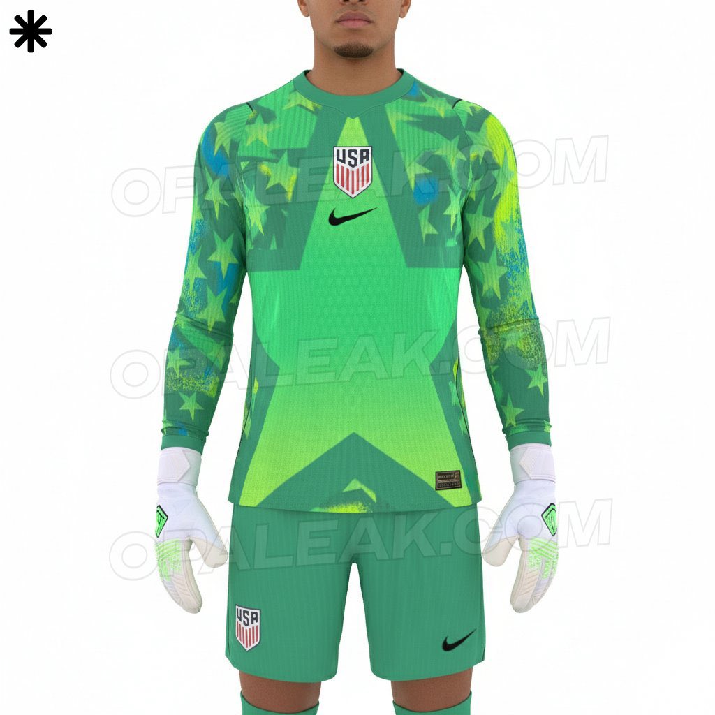 USMNTOtaku's tweet image. The leaked USMNT goalkeeper kit for the 2026 FIFA World Cup. 🧤👕🇺🇸

[@opaleak]