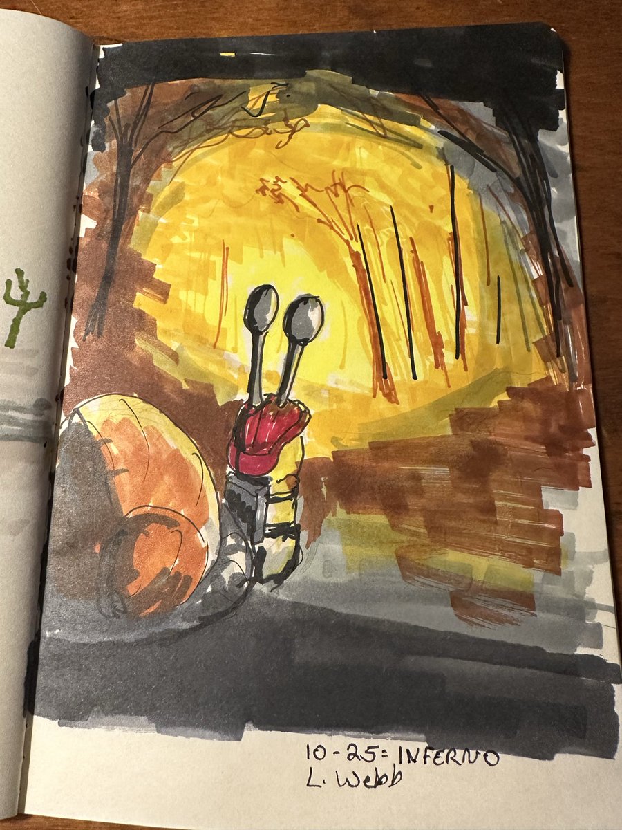 MLWebb's tweet image. #inktober2025 Day 25: Inferno