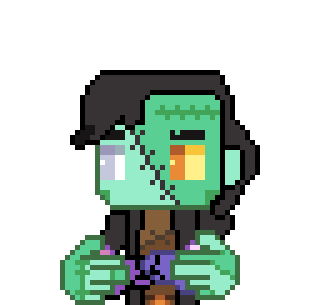 HarbingerPixel's tweet photo. Day 24 of Pixeltober: Frankenstein, Community reward: Nut &amp; Bolt https://t.co/37qoO1ZG7R
