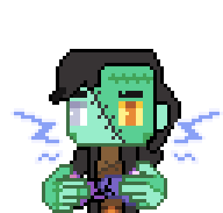 HarbingerPixel's tweet photo. Day 24 of Pixeltober: Frankenstein, Community reward: Nut &amp; Bolt https://t.co/37qoO1ZG7R