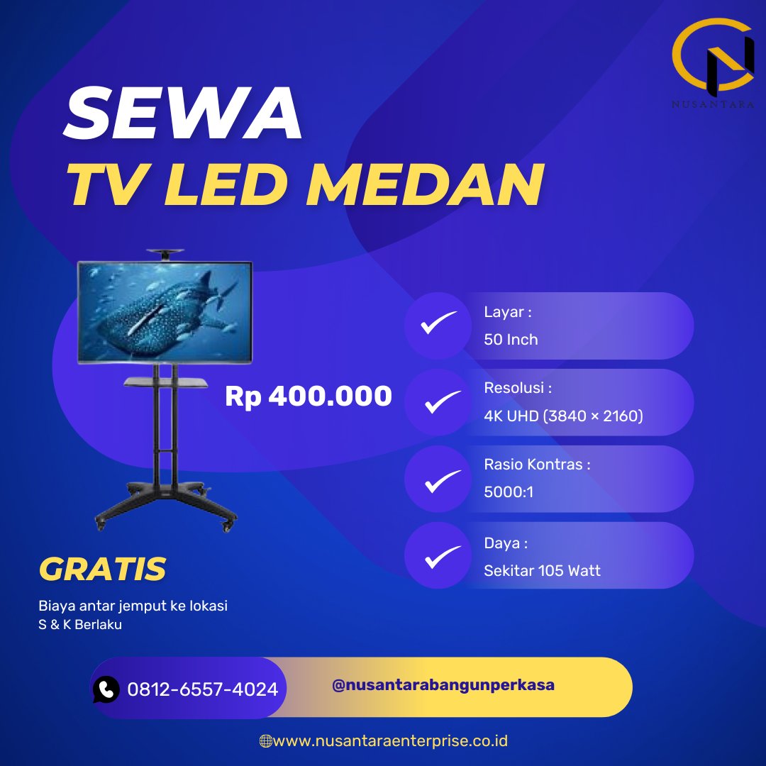 shellyanusanta2's tweet image. SEWA TV MEDAN 081265574024 sewaproyektorterbaikmedan.blogspot.com/2021/09/sewa-l…
#sewatv #tvled #tvmurah #sewa #event #nusantaraenterprise