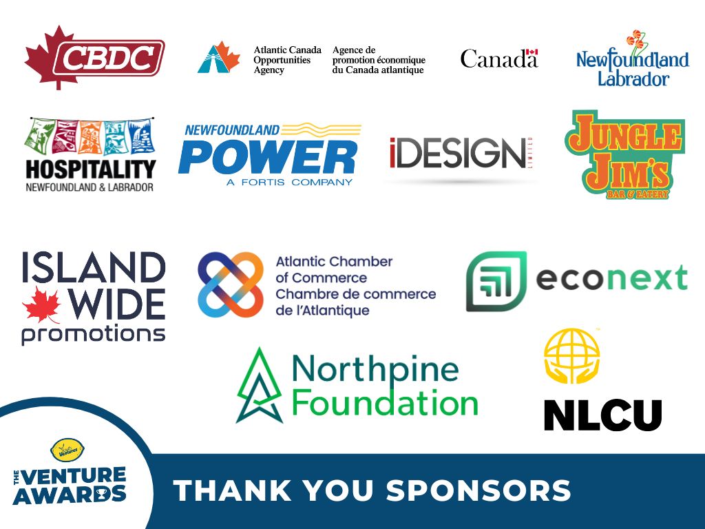 Thank you to the sponsors of the #yvawards2025! <a href="/ACOACanada/">ACOA Canada</a> @IPGS_GovNL <a href="/HospitalityNL/">Hospitality NL</a> <a href="/NorthpineCanada/">The Northpine Foundation</a> <a href="/NFPower/">Newfoundland Power</a> <a href="/idesignltd/">I Design Ltd.</a> <a href="/JungleJimsCorp/">Jungle Jim's Eatery</a> <a href="/islandwidepromo/">Islandwide Promotions</a> <a href="/AtlanticCofC/">Atlantic Chamber</a> econext, <a href="/CBDCNL/">CBDC NL</a> <a href="/NLCU/">NLCU</a>